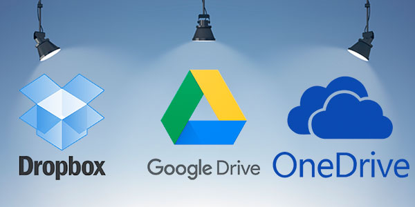 dropbox onedrive google drive