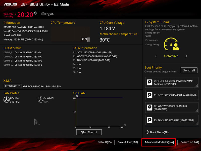 Настройка RAID в BIOS Asus