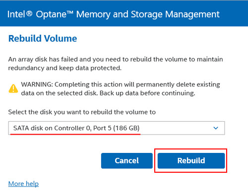 Intel Rapid Storage Technology создание RAID