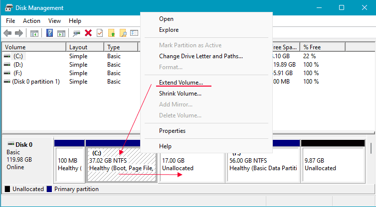 Extend Volume Not Active in Windows 11 Extend Volume Not Active in Windows 11