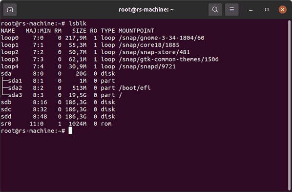 Список дисков mdadm в Linux