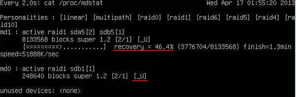 Поврежденный RAID массив в Linux