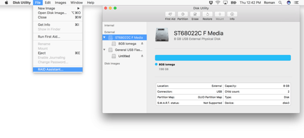 Creating Software RAID in Mac OS Creating Software RAID in Mac OS