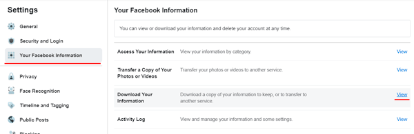 Как восстановить удаленные сообщения на Facebook