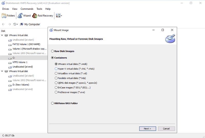 Восстановление данных с дисков VMDK — RS Partition Recovery